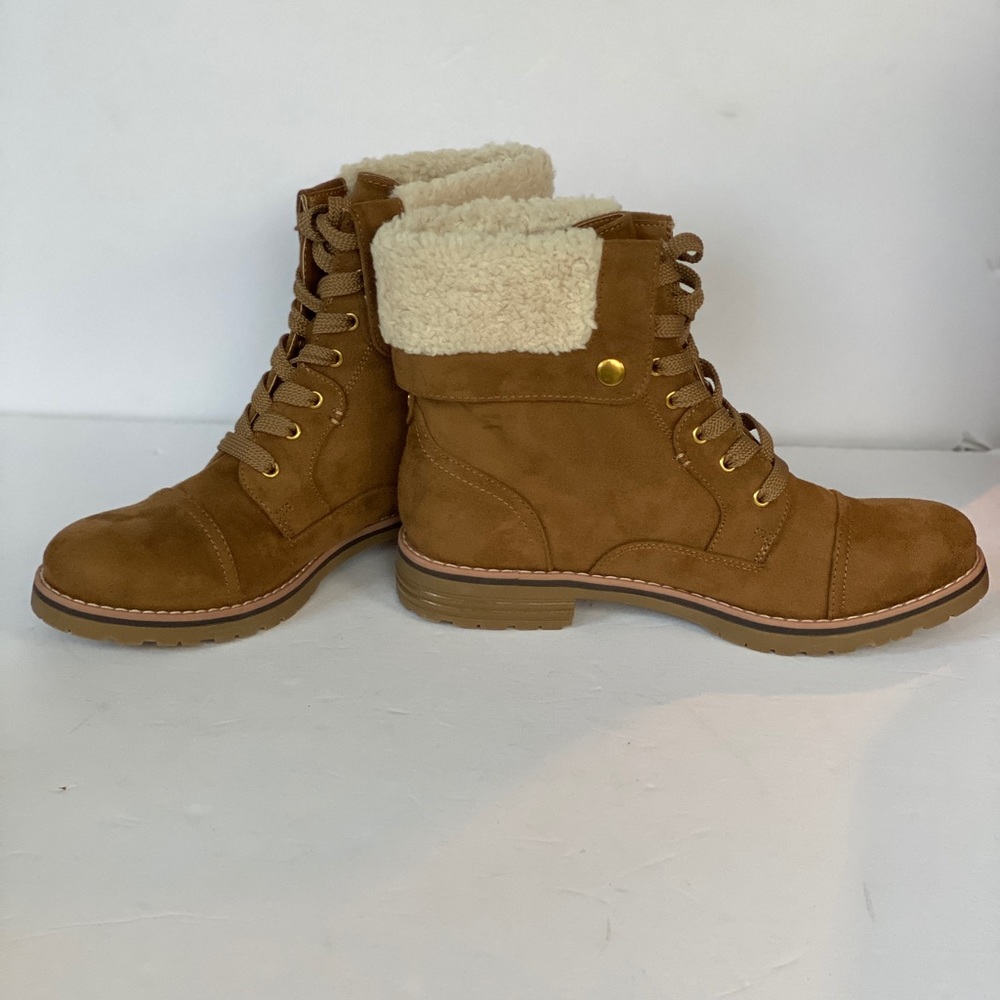 TOMMY HILFIGER Brown Booties Leather Lace Up - Picture 8 of 10